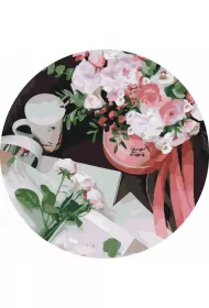 Twoje Hobby Malowanie po numerach okrge - Dobry ranek 40cm