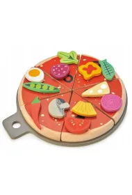 Pizza drewniana z dodatkami na rzepy Tender Leaf Toys