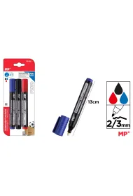 Mp Main Paper Marker permanentny gruby MP PX30 2/3mm do CD/DVD 3 kolory blister