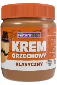 NaturaVena Krem orzechowy klasyczny 100 % bez dodatku soli i cukr�w 340 g