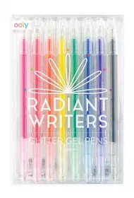 Kolorowe Baloniki Dugopisy elowe z brokatem Radiant Writers 8 szt.