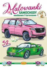 Samochody osobowe i terenowe. Malowanki. Seria z misiem