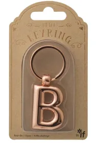 If Metalowy brelok do kluczy litera B Keyring