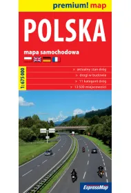 Polska mapa samochodowa Polski 1:675 000