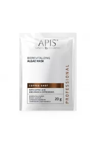 Apis Coffee Shot Biorewitalizujca maska algowa z kwasem kawowym i ziarenkami kawy Arabica 20 g