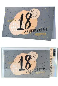 Kukartka Zaproszenie ZP-008 Urodziny 18 5 szt.
