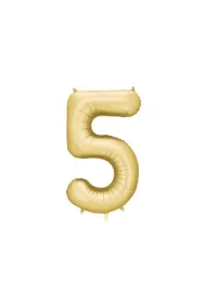 PartyDeco Balon foliowy cyfra 5 z�oty 86cm