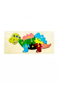 Puzzle drewniane kids z cyframi Dinozaur MCD