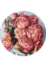 Twoje Hobby Malowanie po numerach okr�g�e - Dziewczyna... 40cm