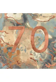 Museums & Galleries Karnet kwadrat z kopert Urodziny 70