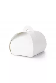 PartyDeco Pude�eczka bia�e 6x6x5.5cm 10 szt.