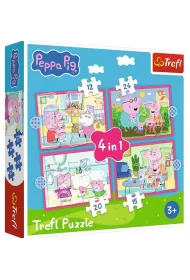 Puzzle 4w1 - Peppa uwielbia przygody (12+15+20+24 el.) Trefl