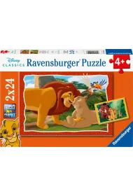 Puzzle dla dzieci 2x24 el. Kr�l Lew Ravensburger