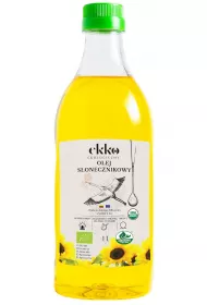 Ekko Olej sonecznikowy do gotowania i smaenia toczony na zimno 1 l Bio