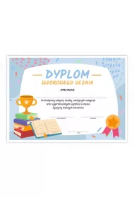 LearnHow Dyplom A4 wzorowego ucznia - Puchar 30szt