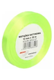 Brewis Wst��ka satynowa neonowa zielona 12mm x 32m