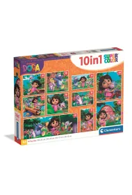 Puzzle 10w1 Super kolor Dora the Explorer 20593 Clementoni