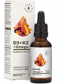 Aura Herbals Witamina D3  K2  Omega 3 - suplement diety 30 ml