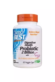 Doctors Best Digestive Health Probiotic with LactoSpore - Probiotyk 2 miliardy CFU Suplement diety 60 kaps.