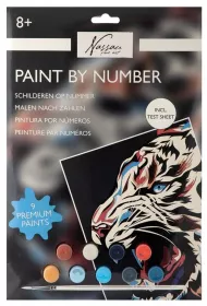 Icom Polska Malowanie po numerach - na kartonie - Tygrys 33,5x23,8cm