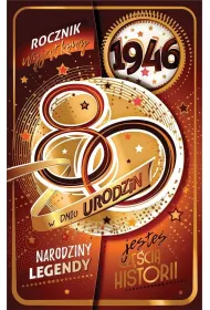 AbCard Kartka okoliczno�ciowa Urodziny 80