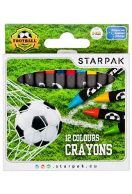 Starpak Kredki woskowe Football 12 szt.