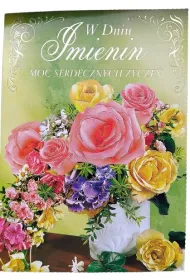 Karnet A5 Imieniny z�ocone mix