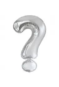 Amscan Balon foliowy znak ? Srebrny 53x86cm