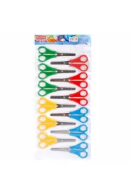 Starpak No�yczki metalowe z plastikowym uchwytem w etui 12 szt.