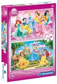 Puzzle 2x20 el. Princesses 07014 Clementoni