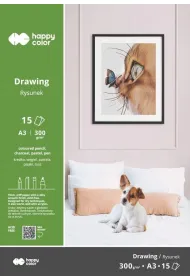 Happy Color Blok do rysunku  ART, 300g, A3/15 ark