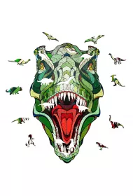 Drewniane Puzzle 2D - Uk�adanka T-Rex Nice-idea.pl