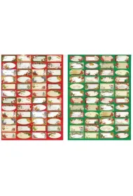 Brewis Naklejki na prezenty z brokatem 29x40cm
