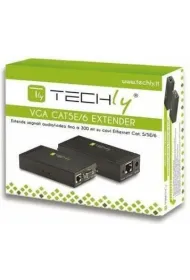 Techly Extender VGA po kablu Cat5e/6 do 300m z audio