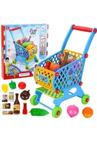 W�zek sklepowy z akcesoriami niebieski 46el 52cm LeanToys