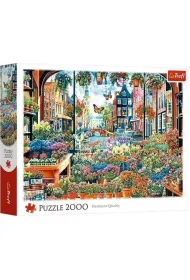 Puzzle 2000 Kwiaciarnia w Amsterdamie TREFL