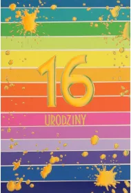 Karnet okazjonalny B6 z kopert� 16 Urodziny PAN DRAGON HM200-3195
