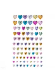 Dalprint Kryszta�y samoprzylepne rainbow serduszka 84 szt.