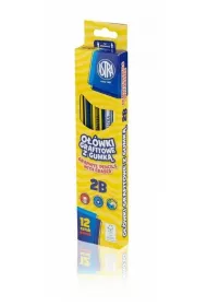 Owki grafitowe z gumk 2B (12szt) ASTRA 12 szt.