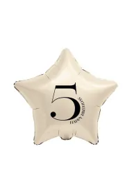 Godan BALON FOL GWIAZDA 5 KREM 44CM GO B/C