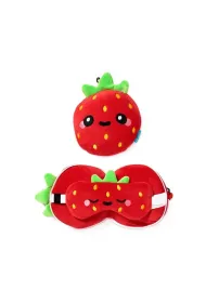 Puckator Poduszka podr�na i maska na oczy Strawberry