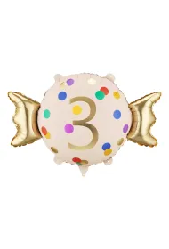 PartyDeco Balon foliowy Cukierek   3  , 61x37 cm, mix  1 op. / 1 szt.