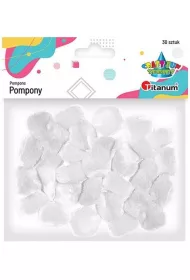 Titanum Pompony akrylowe bia�y 25mm