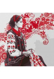 Ideyka Malowanie po numerach - Wyszywaj�c ochroni� 40x40cm