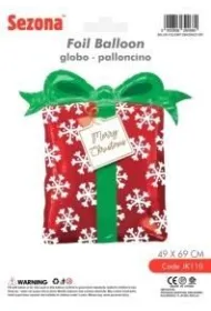 Balon Bo�e Narodzenie Prezent 49x69cm