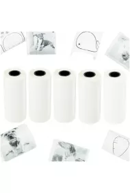 Rolki papier wkad samoprzylepny termiczny do mini drukarki 5,7cmx4,5m 5 sztuk