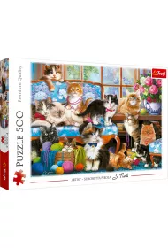 Puzzle 500 el. Kocia rodzina Trefl