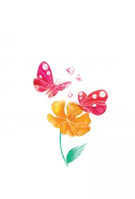 Clear Creations Karnet Swarovski kwadrat CL2613 R�owe motyle