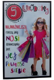 AbCard Kartka okoliczno�ciowa Urodziny 5 dziewczynka