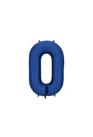 PartyDeco Balon foliowy cyfra 0 granat 86cm